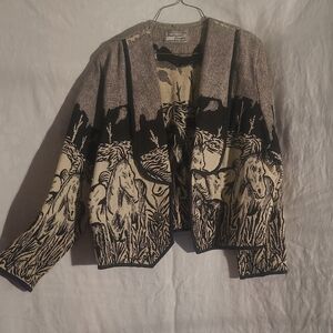 Artistic Black and Cream Jacket